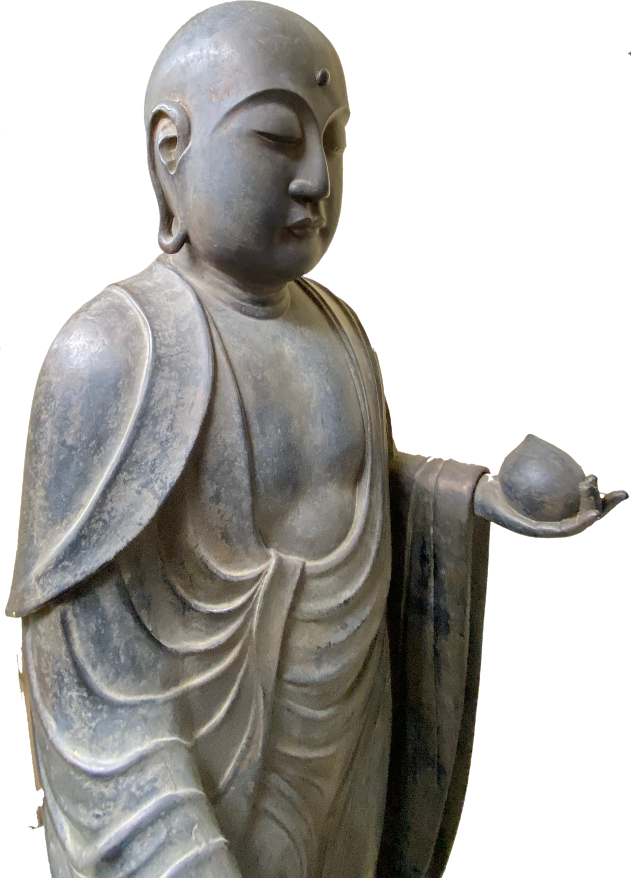 お盆お彼岸大特価中　◆ヒバ材 地蔵菩薩立像8寸立◆お地蔵さん 高さ：約50cm 特別仕立 地蔵菩薩立像 木地仕立 4寸 米ヒバ WK-1 : 十八羅かん